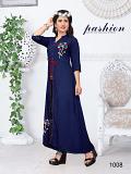 Beautiful & Soft Fabric Royal Blue Tunic Kurti XXL