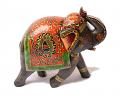 Handcrafted Artistic Jaipuri Wooden Elephant Small 5" Handcrafted Artistic Jaipuri Wooden Elephant Small 5"