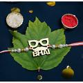 Wooden Customized Bhai Rakhi W/ polished pearls & Beads + Roli/Chaval Wooden Customized Bhai Rakhi W/ polished pearls & Beads + Roli/Chaval