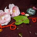 Rakhi Made With Swarovski Crystal and Golden Beads + Roli & Chaval