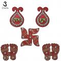 Set of 5 PieceTraditional Door Decor Rangoli  