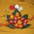 Blossom Zardosi Rakhi W/ Elegant thread work + Roli & Chaval Blossom Zardosi Rakhi W/ Elegant thread work + Roli & Chaval