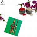 Butterfly Bhaiya Bhabhi Rakhi With Wooden Like Beads + Roli & Chaval