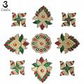 Meenakari Rangoli Set of 9 Pieces For Floor Decoration