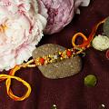 Beautiful Beads Rakhi With Roli + Chaval