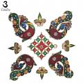 Meenakari Peacock & Diya Rangoli Set of 9 Pieces For Floor Decoration