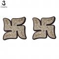 Customized Carved Swastika with Flower design Stickers