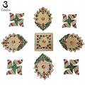 Floor Decorations Rangoli With Meenakari Work