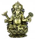 6 Pcs Small Brass Ganesha Statue for Gift - 3.5" Height 6 Pcs Small Brass Ganesha Statue for Gift - 3.5" Height