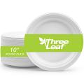 Three Leaf 10" Bagasse Round Plate, 500 Ct. (20 Packs Of 25) Three Leaf 10" Bagasse Round Plate, 500 Ct. (20 Packs Of 25)