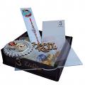 GIFT HAMPER - Special Silver BRO Rakhi With Adorable Beads