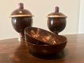Coconut Shell Yogurt Jar Set of Two w/ Bowls Coconut Shell Yogurt Jar Set of Two w/ Bowls