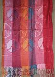 Striped Red Winter Wear Wrap Winter Shawl #1389