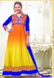 Yellow Shaded Festive Color Long Dress (36")