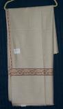 Traditional Design Beige Wrap Cashmere Woolen Shawl Stole #1442