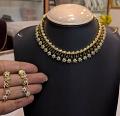 Multicolor one gram gold necklace