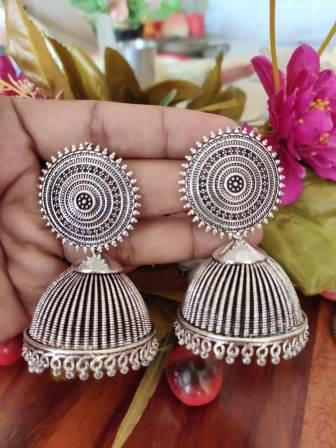 Beautiful Traditional Oxidized Stylish Jhumka Earrings