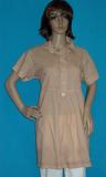 Simple Comfortable Beige Cotton Tunic Top Kurti (M) #1645