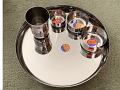 Stainless Steel Thali, 3 Katori & Glass Set - 5 pieces Stainless Steel Thali, 3 Katori & Glass Set - 5 pieces