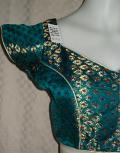 Green Brocade Saree Blouse / Choli Small & Medium #1892