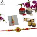 Bhaiya Bhabhi Rakhi antique rakhi + Roli & Chaval