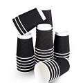 Three Leaf 9 Oz. Ripple Wall Cups, (Black) 900 Ct. (20 Packs Of 45)