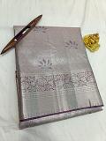 Dark Purple with Silver Zaree Border Pattu Saree Dark Purple with Silver Zaree Border Pattu Saree