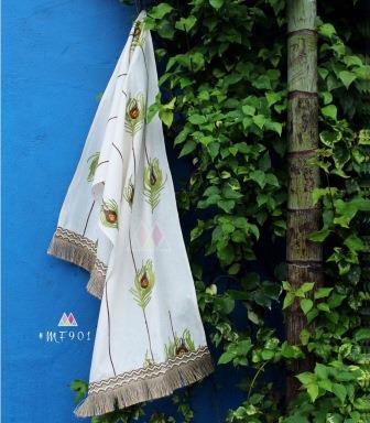 Elegant Embroidered Unisex Stole Dupatta w/ Lace Work # 2 Elegant Embroidered Unisex Stole Dupatta w/ Lace Work # 2