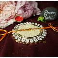 Simple Beads Rakhi For Your Brother With Roli + Chaval Simple Beads Rakhi For Your Brother With Roli + Chaval