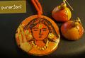 Hand made Terracotta Pendant w/ Thread Chain Hand made Terracotta Pendant w/ Thread Chain