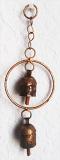 Rustic Copper Finish Chimes and Bells Home Decor 9"