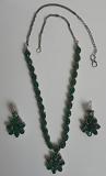 Necklace Set German Silver with Antique Finish Green