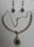 Beautiful Bold Design Stonework Necklace Set w/ Earrings