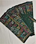 Moongia Green Banglori Silk Full embroidery Kantha work Moongia Green Banglori Silk Full embroidery Kantha work