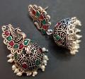 Peacock Stud Oxidised Jhumka Peacock Stud Oxidised Jhumka