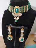 Indian Fashion Jewellery, Kundan & Pearl Choker with Earring Indian Fashion Jewellery, Kundan & Pearl Choker with Earring