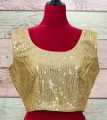 Golden Party wear fancy blouse plus size (3XL, 4XL) 