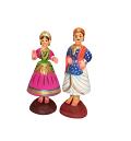  Handmade Dancing Couple  Navarathri Golu Doll Pink