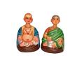  Handmade Chettiar Thata Pati Couple  Navarathri Golu Doll  Blue