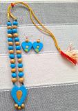 Blue and gold necklace and earrings Blue and gold necklace and earrings