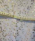 Scarf White Georgette Golden Foil Print Fancy Dupatta Chunni Shawl #2151102