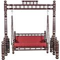 Indian Sankheda Swing/Jhoola Maroon Gold