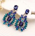 Beautiful Bold Design Simulated Sapphire Earrings Beautiful Bold Design Simulated Sapphire Earrings