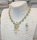 Greencolcor peacock cz stone necklace