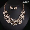 Pearl Crystal Necklace Set 