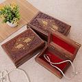 Wooden Brass Elephant & Carved Jewelry Box Wooden Brass Elephant & Carved Jewelry Box