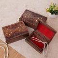 Wooden Carved Design w/ Brass work Splendour Jewelry Box