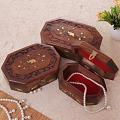 Trumpet Treasure Handcrafted Wooden Jewelry Box 3 Pcs Trumpet Treasure Handcrafted Wooden Jewelry Box 3 Pcs