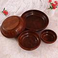 Set of Four Assorted Size Wooden Bowls