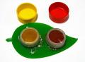 10 Pieces of Gopuram Kumkum Turmeric Combo Leaf Set